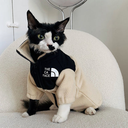 Cat North Face Warm Pet Clothes