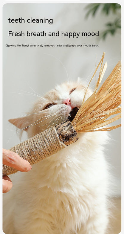 Mu Tianmiao Molar Rod Cat Self-Hi Artifact Consume Physical Strength Catnip Relieving Stuffy Bite-resistant Pet Supplies