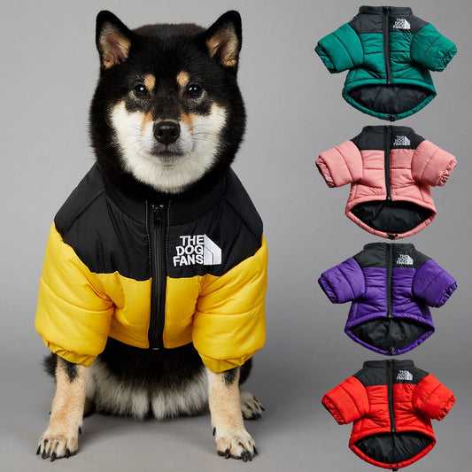 Dog Windproof And Rainproof Dog Winter Warm Pet Cotton-padded Clothes