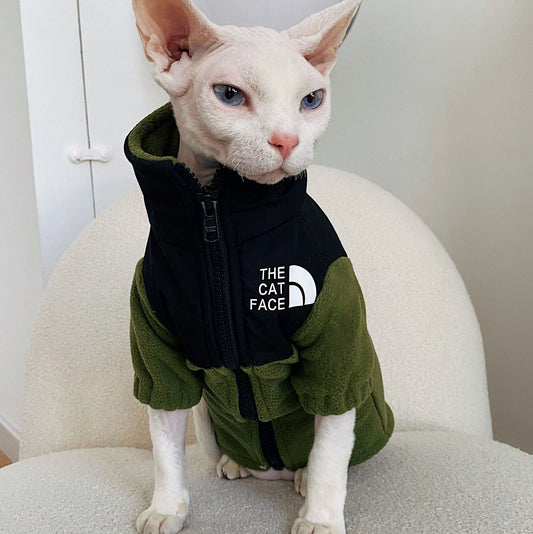 Cat North Face Warm Pet Clothes