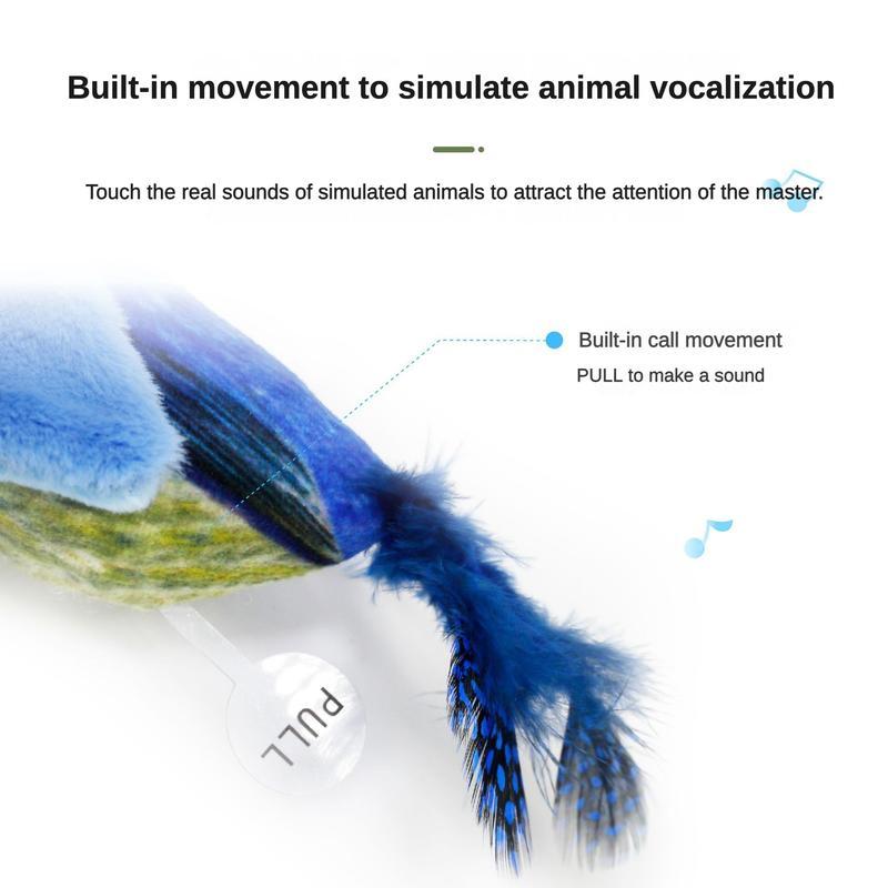 Cute Bird Design Cat Teaser Toy, SimulationParrot Cat Teaser Toy, Interactive Cat Teaser Toy,Pet Supplies Catbirdtoy Catnip